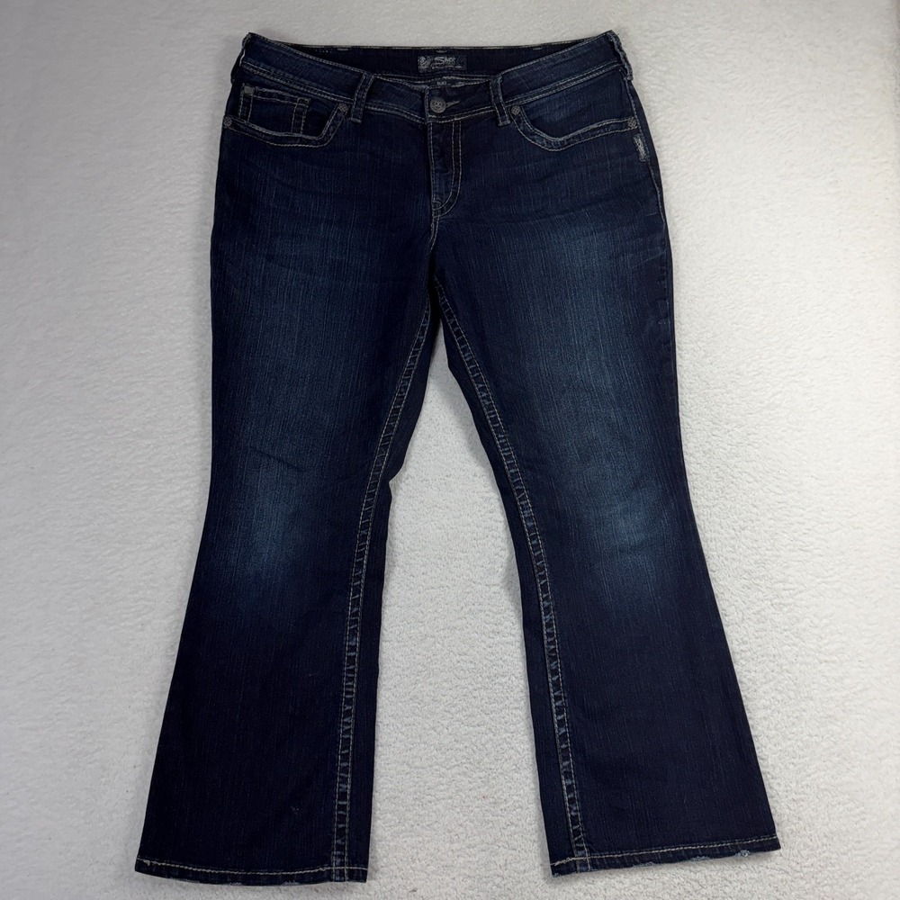 SILVER SUKI SURPLUS Boot Flare Jean 18 (Fits 38x28.5) Womens Embroidery Western